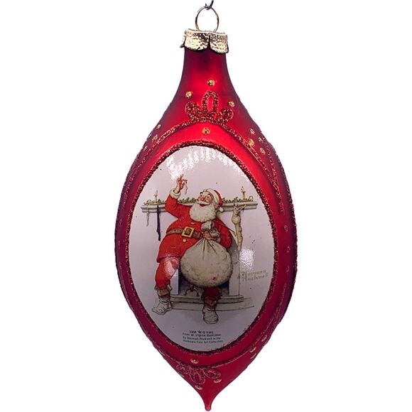 Hallmark 2008 Waiting for Santa Norman Rockwell Special Edition Ornament in Box - Picture 4 of 7